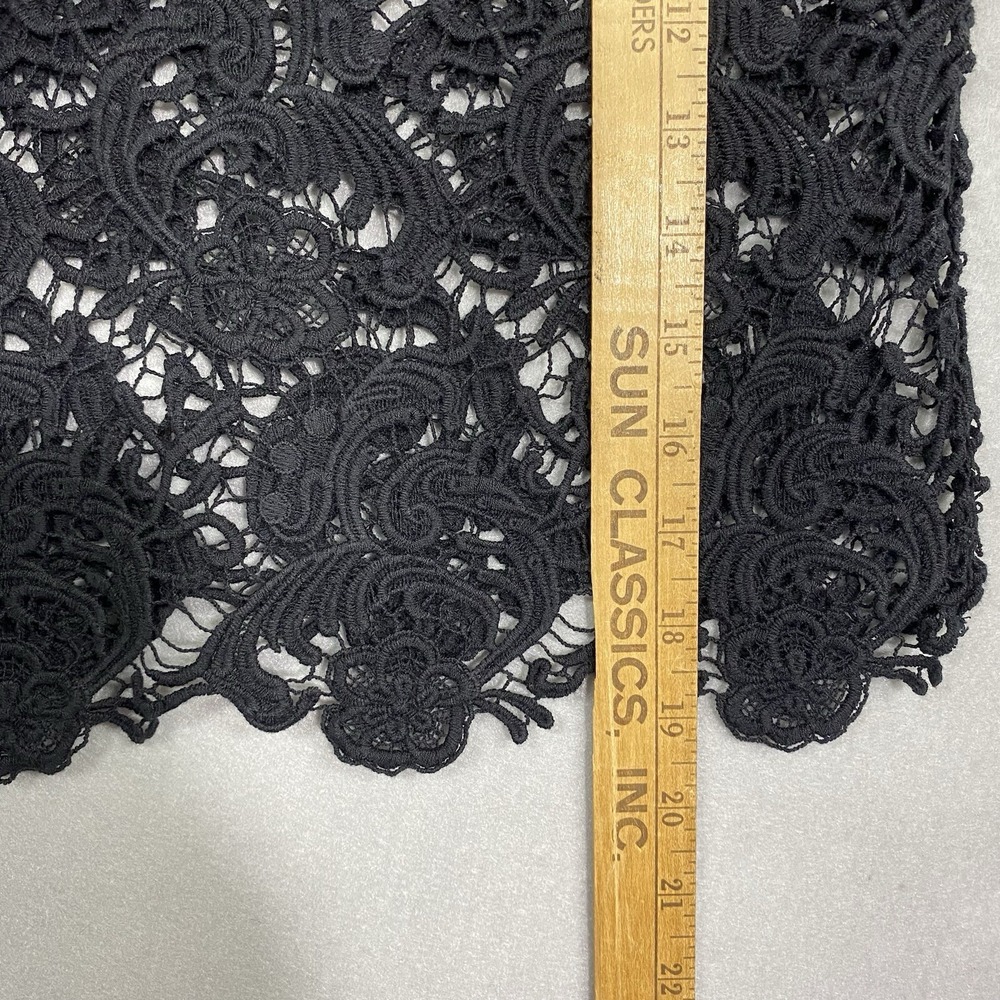 VTG Whimsigoth Top Women's Lace Shirt S Coquette Floral 90s Y2K Short Sleeve - Picture 7 of 10
